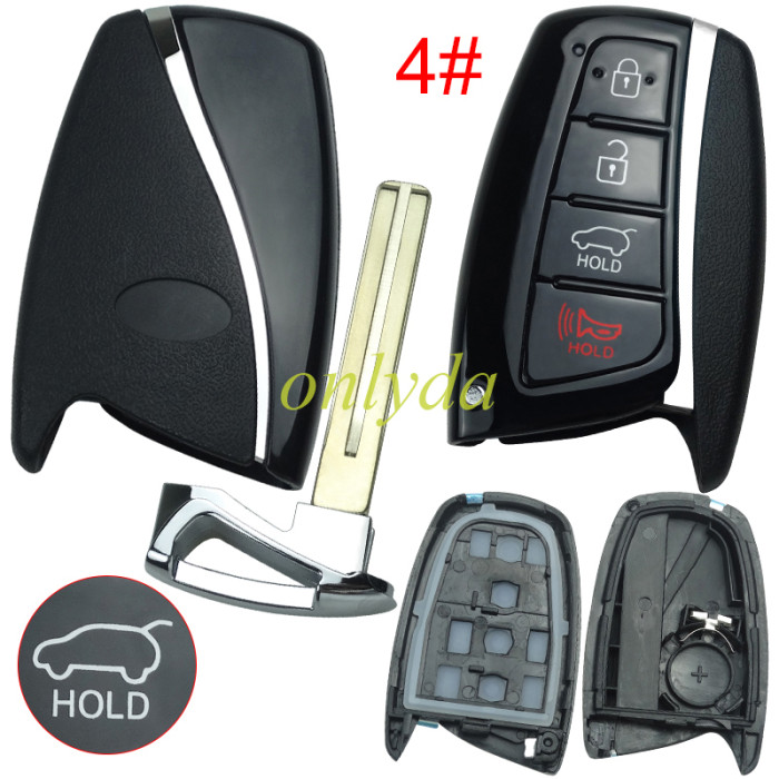 For Hyundai remote key black with blade with badge,for installing original board , pls choose button .