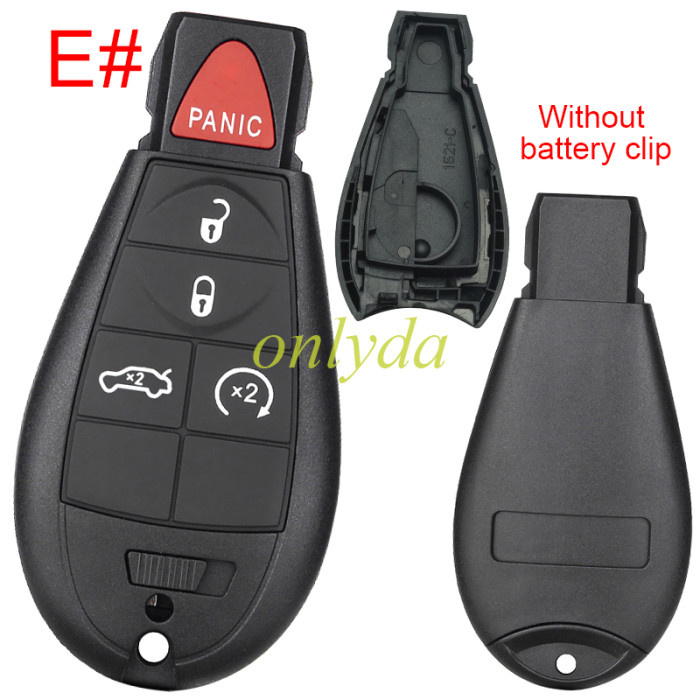 For Chrysler  remote key shell with panic button，without battery clamp, pls choose the button