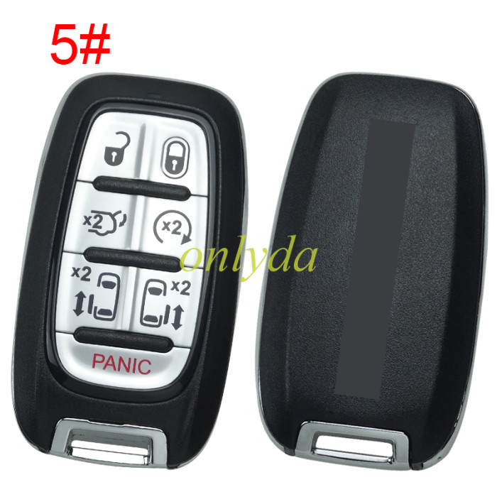 For Chrysler remote key shell with badge, emergecy blade included, pls choose the button