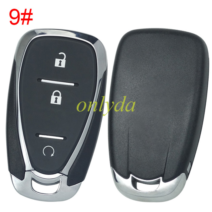 For Chevrolet  remote key blank without badge place, pls choose the button