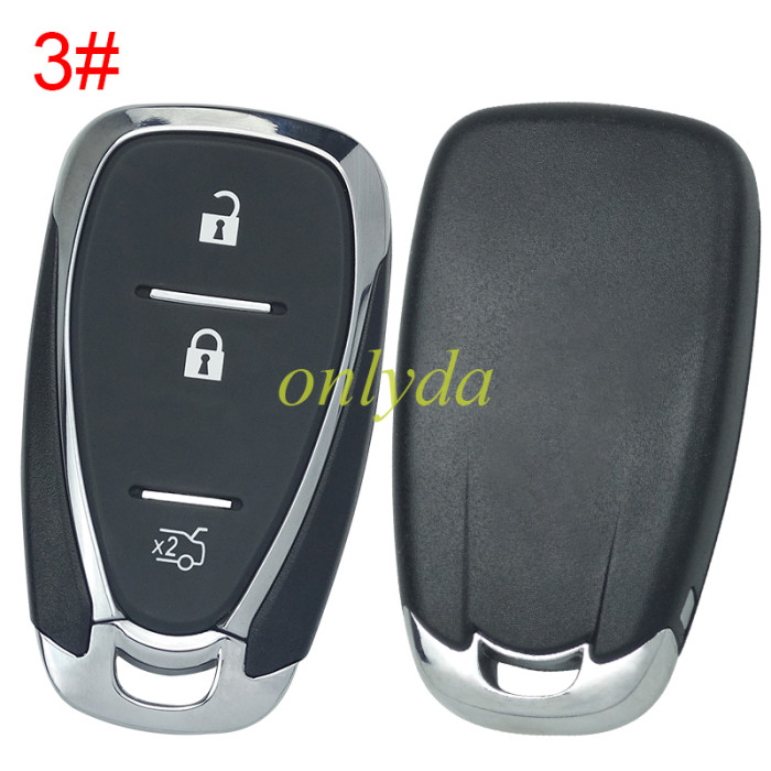 For Chevrolet  remote key blank without badge place, pls choose the button