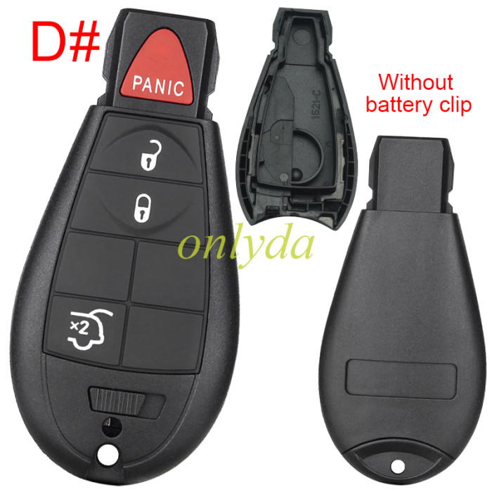 For Chrysler  remote key shell with panic button，without battery clamp, pls choose the button