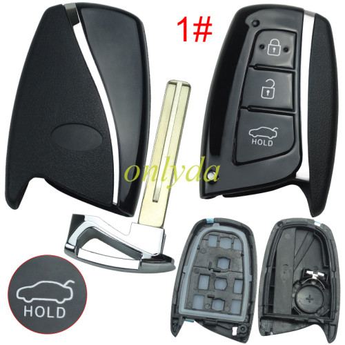 For Hyundai remote key black with blade with badge,for installing original board , pls choose button .