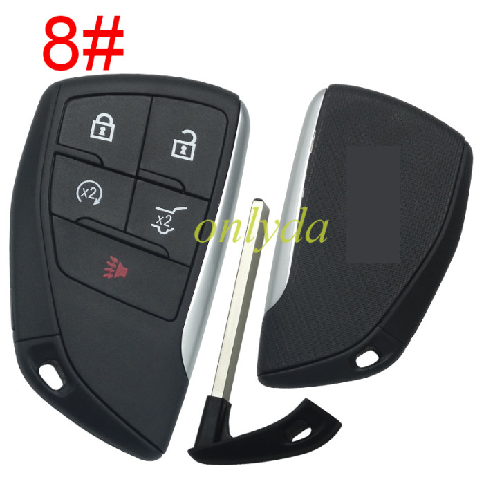 ForChevrolet 2+1/3+1/4+1/5+1 button remote key  shell with cross badge (please choose button)