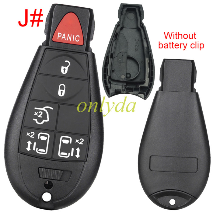 For Chrysler  remote key shell with panic button，without battery clamp, pls choose the button
