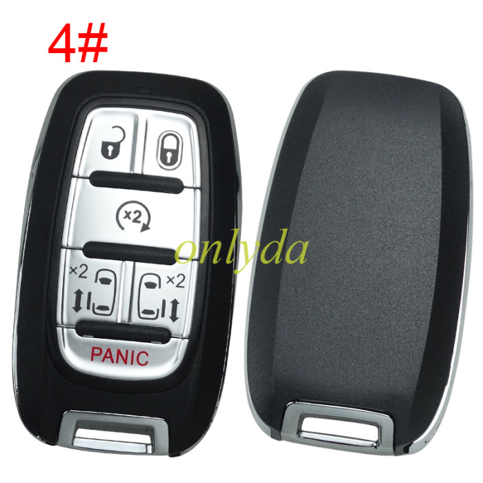 For Chrysler remote key shell without badge, emergecy blade included, pls choose the button