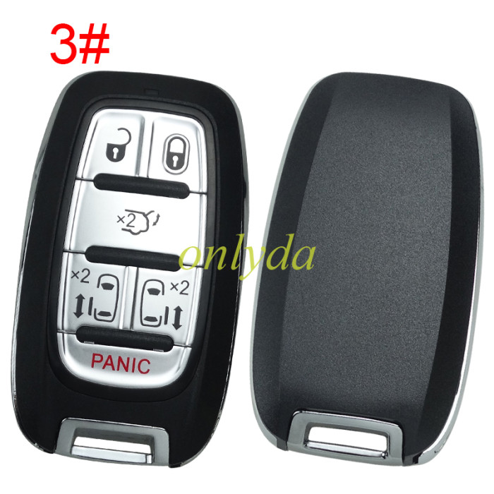 For Chrysler remote key shell without badge, emergecy blade included, pls choose the button