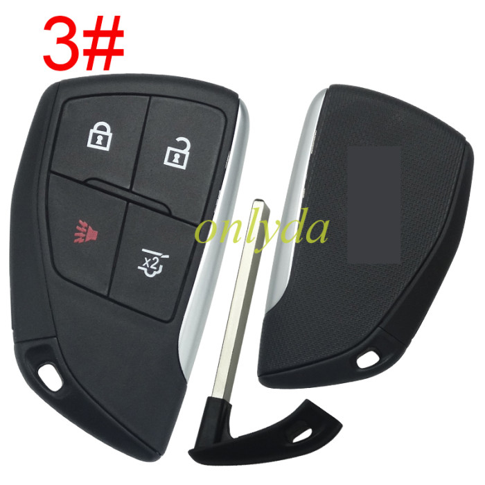 ForChevrolet 2+1/3+1/4+1/5+1 button remote key  shell with cross badge (please choose button)