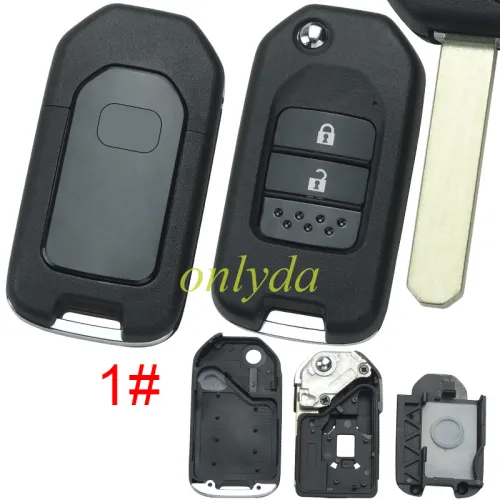 For Honda 2/3 button remote key shell with badge, The key shell and the original structure, Pls choose button