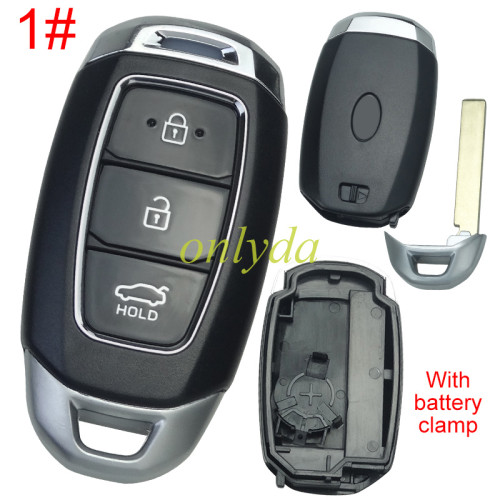 For Hyundai  remote key blank with badge , pls choose button