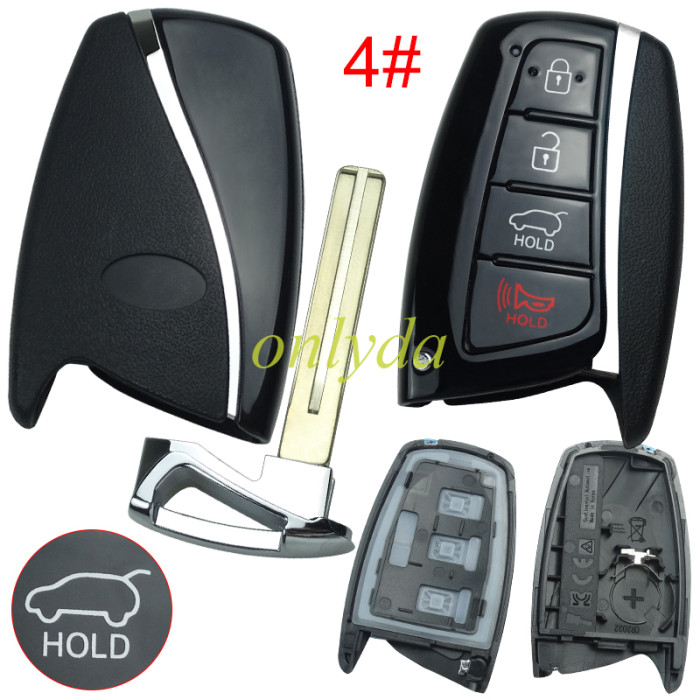 For Hyundai remote key black with blade with badge, pls choose button .