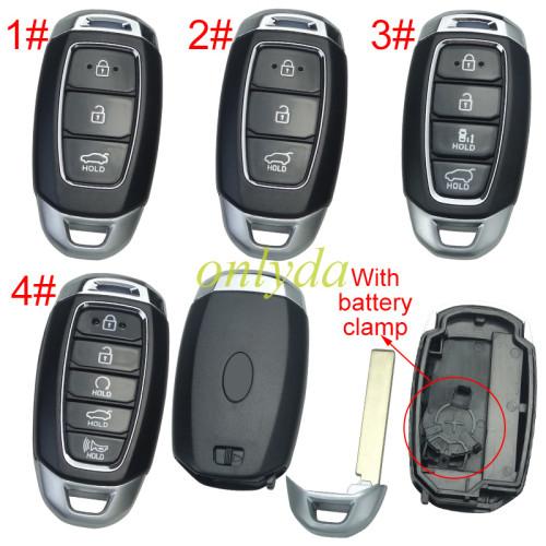 For Hyundai  remote key blank with badge , pls choose button