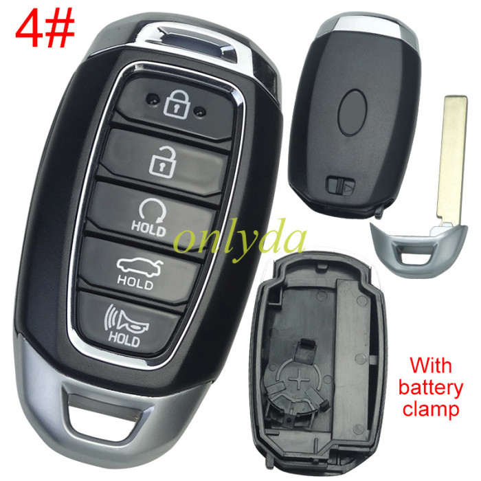 For Hyundai  remote key blank with badge , pls choose button