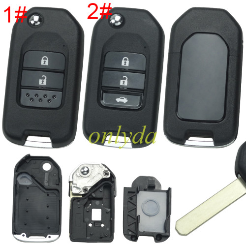 For Honda 2/3 button remote key shell without badge , The key shell and the original structure, Pls choose button
