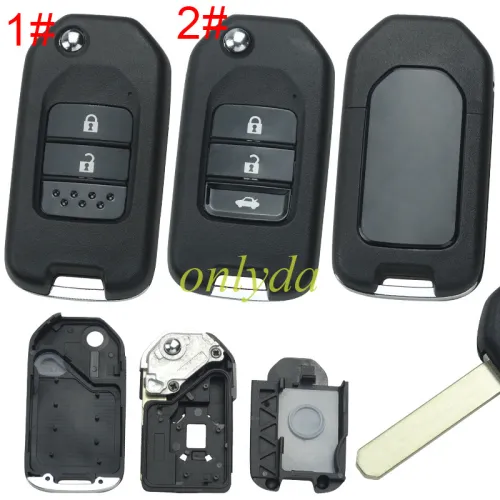 For Honda 2/3 button remote key shell without badge , The key shell and the original structure, Pls choose button