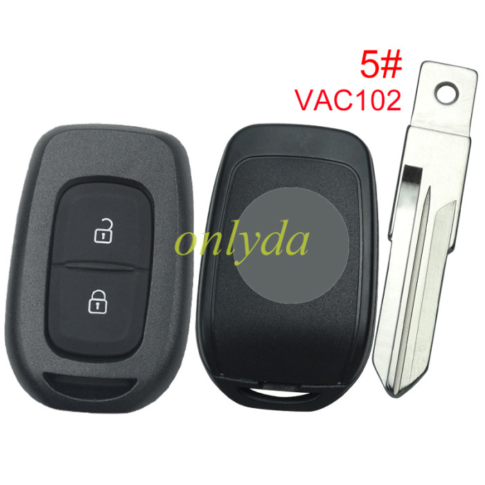 For Renault 2 button remote key blank with badge, please choose the blade