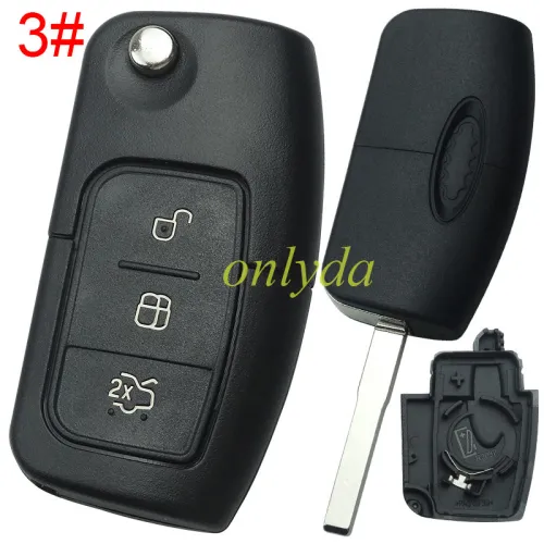 free shipping 10pcs/lot Ford Focus Flip remote key blank