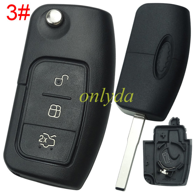 free shipping 10pcs/lot Ford Focus Flip remote key blank