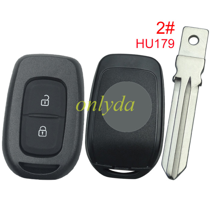 For Renault 2 button remote key blank with badge, please choose the blade