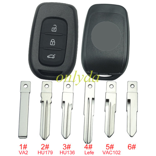 For 3 button remote key blank LO,please choose the blade