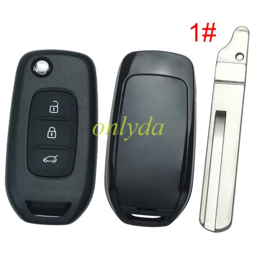 Copy For 3 button flip remote key blank,please choose the balde(no logo)