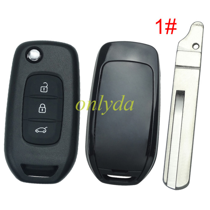 Copy For 3 button flip remote key blank,please choose the balde(no logo)