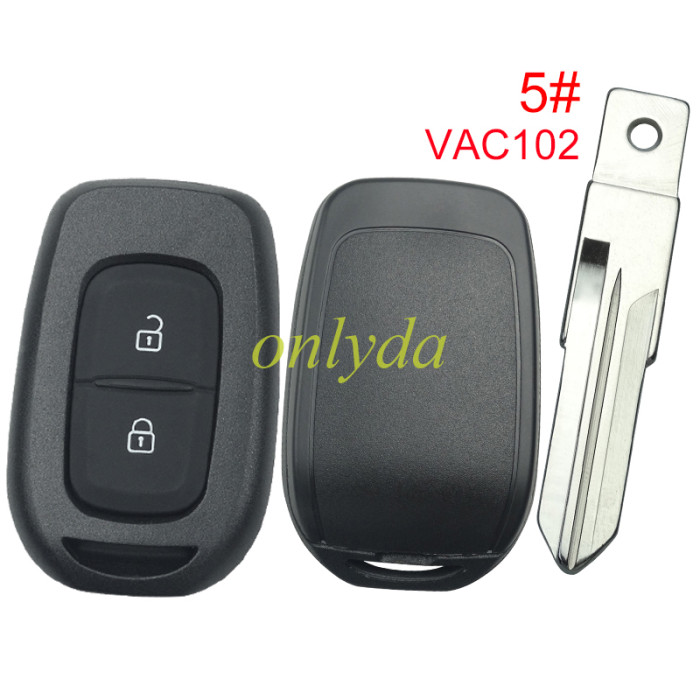 For 2 button remote key blank without LO, please choose the blade