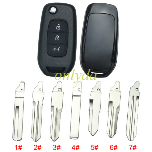 Copy For 3 button flip remote key blank,please choose the balde(no logo)