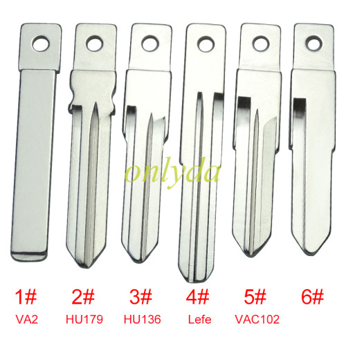 For 3 button remote key blank LO,please choose the blade