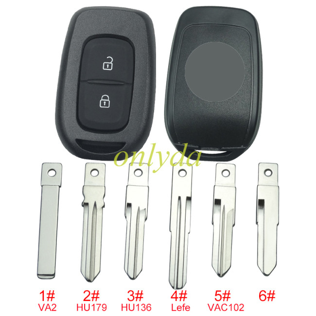For 2 button remote key blank with LO, please choose the blade