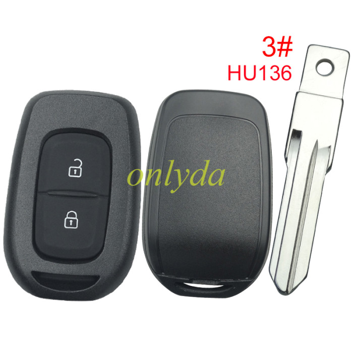 For 2 button remote key blank without LO, please choose the blade