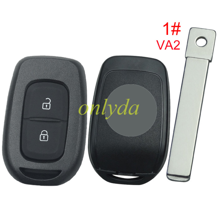 For Renault 2 button remote key blank with badge, please choose the blade