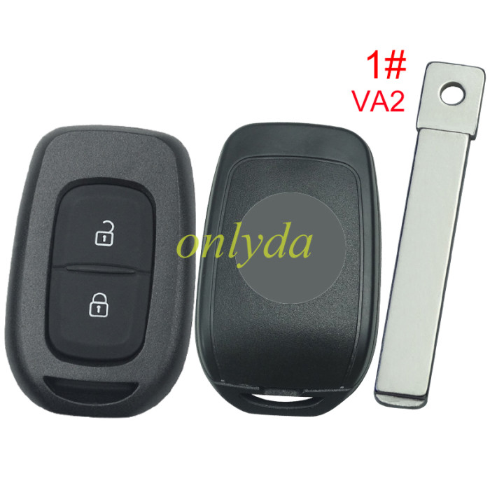 For 2 button remote key blank with LO, please choose the blade