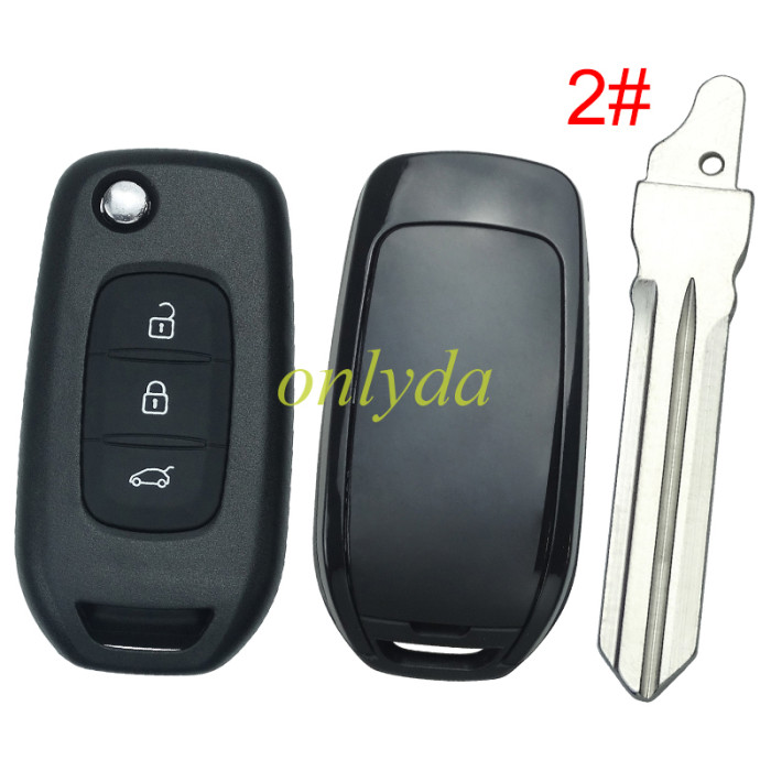 Copy For 3 button flip remote key blank,please choose the balde(no logo)