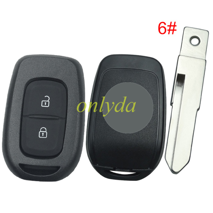 For Renault 2 button remote key blank with badge, please choose the blade