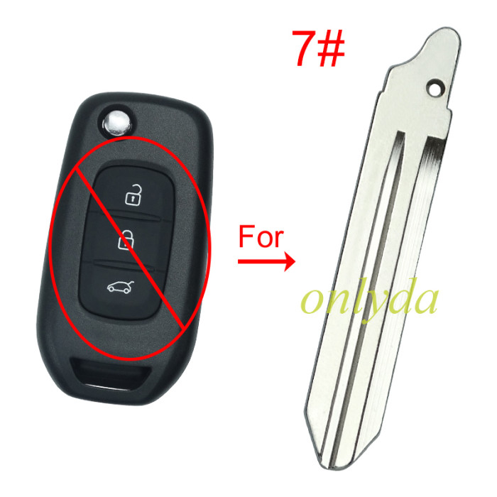 For flip remote key blank blade ,please choose the blade