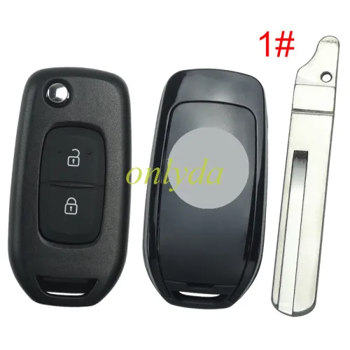 2 button flip remote key blank LO, please choose the blade(with badge)
