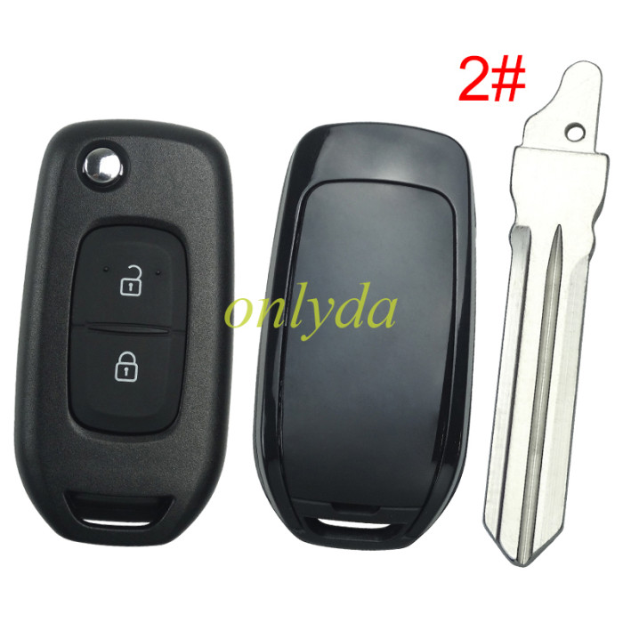 2 button flip remote key blank,please choose the balde(no logo)
