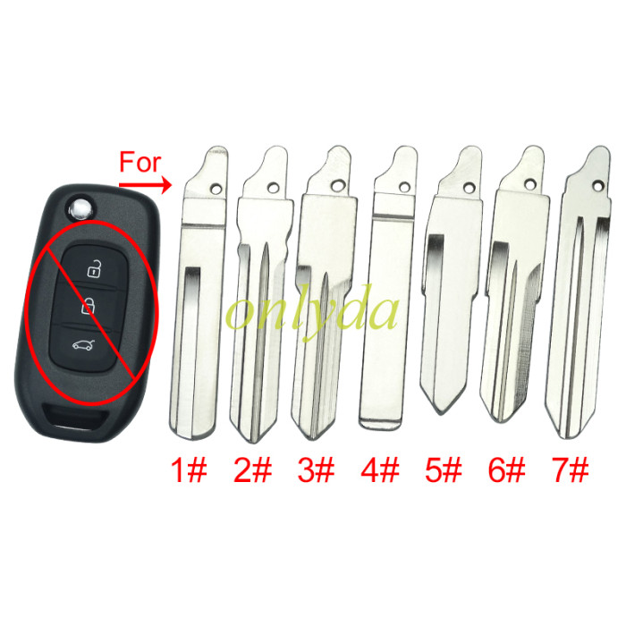 For flip remote key blank blade ,please choose the blade