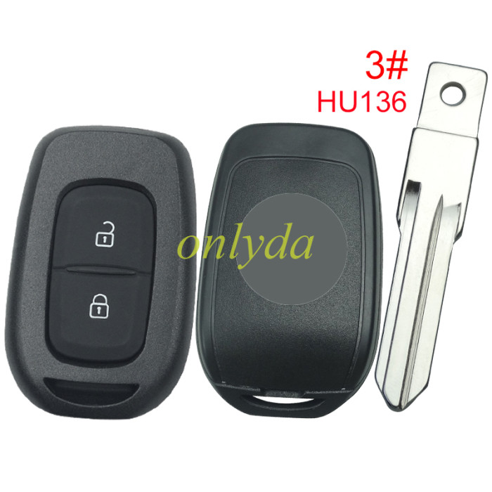 For 2 button remote key blank with LO, please choose the blade