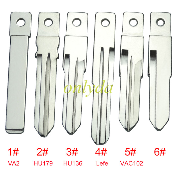 For 2 button remote key blank with LO, please choose the blade