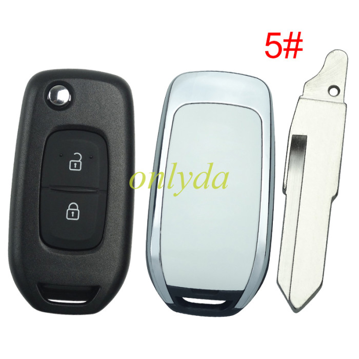 For 2 button flip remote key blank,please choose the blade without  badge