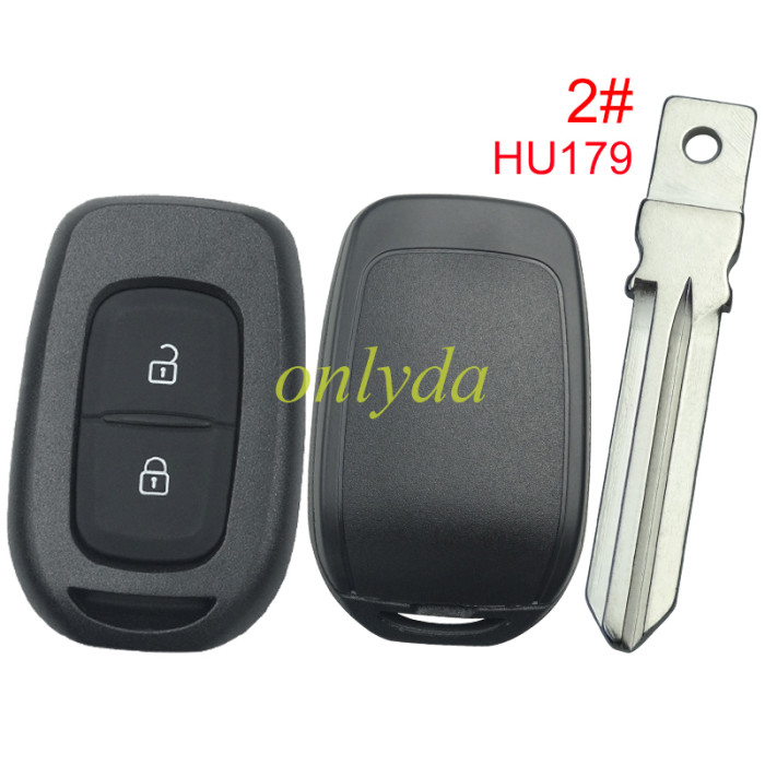 For 2 button remote key blank without LO, please choose the blade