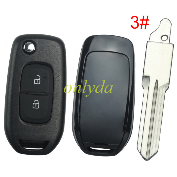 2 button flip remote key blank,please choose the balde(no logo)