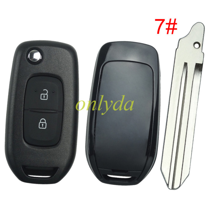 2 button flip remote key blank,please choose the balde(no logo)