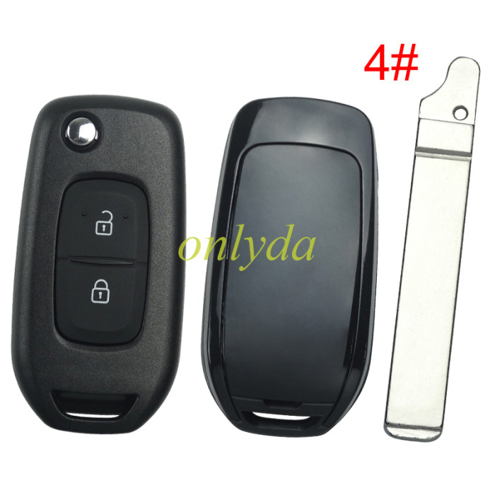 2 button flip remote key blank,please choose the balde(no logo)