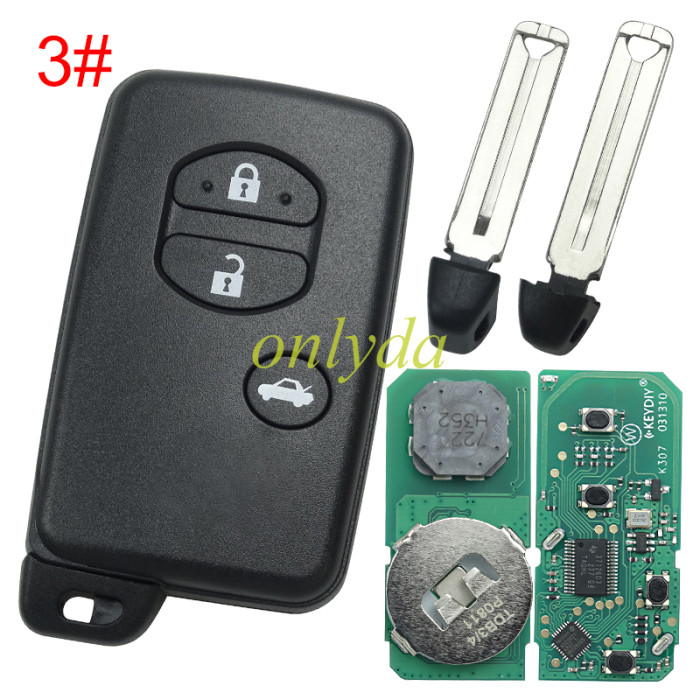 KEYDIY TDB03-3 TDB03-4 TDB03-3 TDB03-4  KD Smart Key Universal Remote Control With Toyota 4D chip ,please choose the key shell
