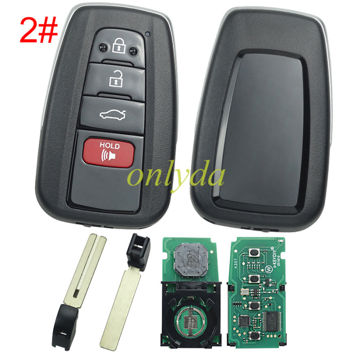 KEYDIY TDB36-3 TDB36-4 KD Smart Key Universal Remote Control With Toyota 4D chip ,please choose the key shell