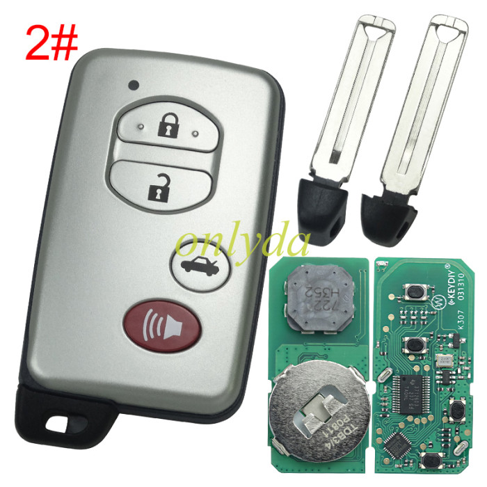 KEYDIY TDB03-3 TDB03-4 TDB03-3 TDB03-4  KD Smart Key Universal Remote Control With Toyota 4D chip ,please choose the key shell