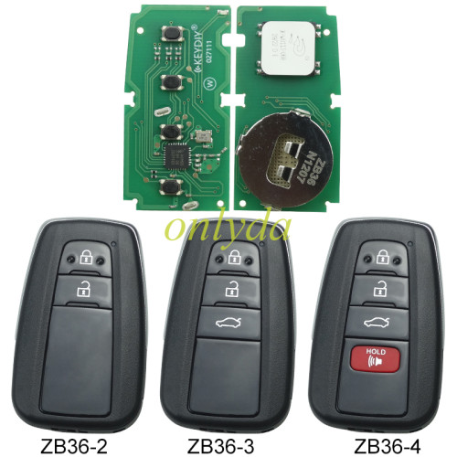 KEYDIY Remote key 2/3/4 button ZB36-2 ZB36-3 ZB36-4 smart key for KDX2 and KD MAX